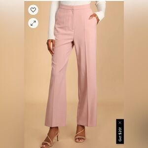 Lulus Pink High Waisted Wide Leg Pants